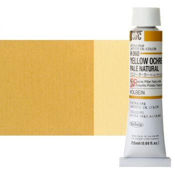 Holbein Extra-Fine Artists' Oil Color 20 ml Tube - Yellow Ochre Pale Natural