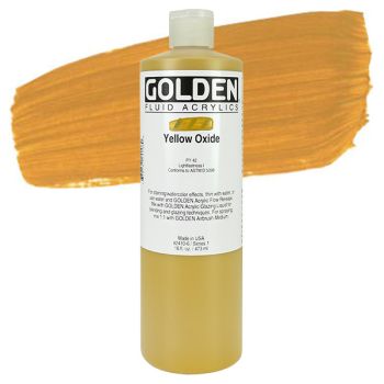 GOLDEN Fluid Acrylics Yellow Oxide 16 oz