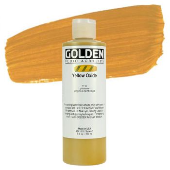 GOLDEN Fluid Acrylics Yellow Oxide 8 oz