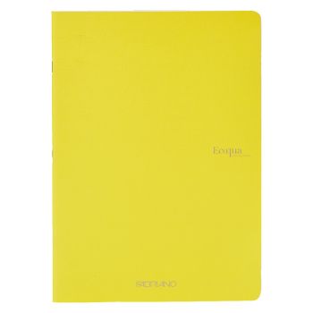 Fabriano EcoQua Notebook 8.3 x 11.7" Blank Staple-Bound Yellow