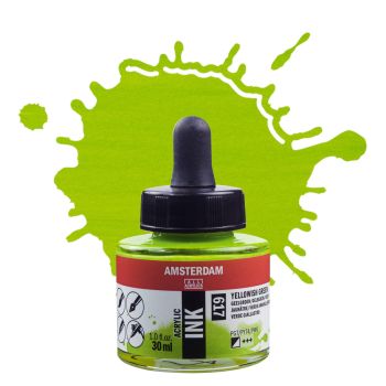 Amsterdam Acrylic Ink - Yellowish Green, 30ml