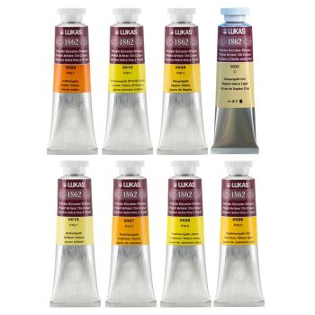 Lukas 1862 Oil Color 37 ml Set of 8 Yellows 