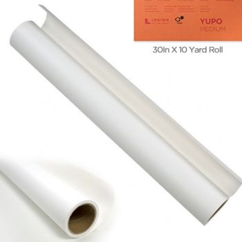 Yupo Watercolor Medium Paper Roll  30"x10 Yards, White 74lb.