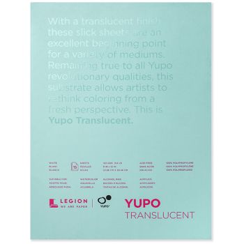 Yupo Multimedia Translucent Paper Pad 9x12" - 104lb. 15 Sheets