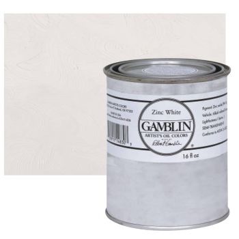 Gamblin Artist's Oil Color 16 oz Can - Zinc White