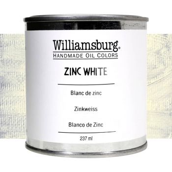 Williamsburg Handmade Oil Paint - Zinc White, 237ml Can