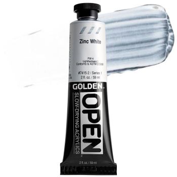 Golden Open Acrylic 2 oz Tube - Zinc White