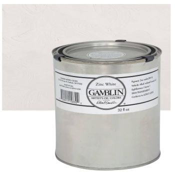Gamblin Artists Oil - Zinc White, 32oz Can