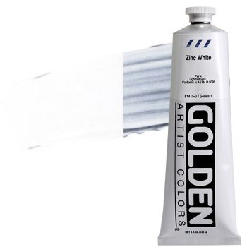 GOLDEN Heavy Body Acrylics - Zinc White, 5oz Tube