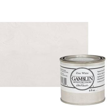 Gamblin Artists Oil - Zinc White, 8oz Can