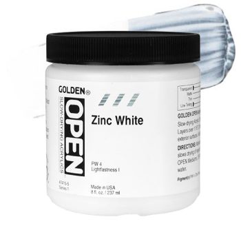 GOLDEN Open Acrylic Paints Zinc White 8 oz