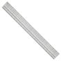 3mm thick clear, durable acrylic ruler with beveled edges