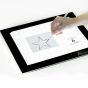 Durable, scratch-resistant, 3mm thick, tempered glass top, use with a cutting mat