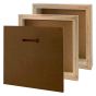 Backs of panels | 3/8” flat format has a ready to display hang slot