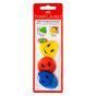 Faber-Castell GRIP Pencil Eraser 3 pack - Assorted Colors