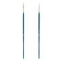 Berlin Synthetic Long Handle Acrylic Brush Test Pack of 2, Size #4 (Round & Flat)