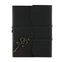 Black Opus Genuine Leather Journals with Key Wrap - 6x8