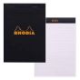 Rhodia Graph Black Notepad 6 x 8 1/4 in Top Staple 80-Sheet