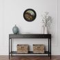 Ambiance Round Frame - Black, Art by Jean Baptiste Oudry
