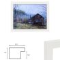 Millbrook Collection - Cap 1.25" White Frame 14X18 w/ Glass