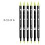 Tombow Dual Brush Pens Box of 6 Chartreuse