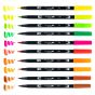 Tombow Dual Brush Pen Set of 10 Citrus Colors