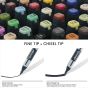 2 Tip Styles- beveled chisel, fine tip, Permanent ink, alcohol based marker