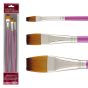 Creative Inspirations Dura-Handle™ Brushes Long Handle Flat Set (Set of 3)