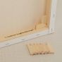 All pine, gallery 1-½” deep stretcher frame with stretcher keys