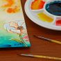 Dried areas of powder can be reactivated and reworked with a wet brush