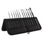 Synthetic Red Sable Brush Value Set of 12 w/Brush Easel