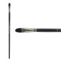 Black Swan Synthetic Red Sable Long Handle Brush-Oil & Acrylic Filbert #10