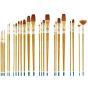 Qualita Long Handle Complete Acrylic Painter Brush Set of 24 