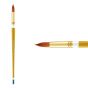 Creative Mark Qualita Golden Taklon Long Handle Brush Round #12