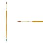 Creative Mark Qualita Golden Taklon Long Handle Brush Round #3