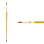 Creative Mark Qualita Golden Taklon Long Handle Brush Round #4