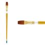 Creative Mark Qualita Golden Taklon Long Handle Brush Flat #8
