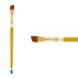 Creative Mark Qualita Golden Taklon Short Handle Brush Angular 1/2"