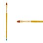 Creative Mark Qualita Golden Taklon Short Handle Brush Filbert Rake 1/4"