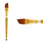 Creative Mark Qualita Golden Taklon Short Handle Brush Angular 1"