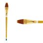 Creative Mark Qualita Golden Taklon Short Handle Brush Filbert Rake 3/4"