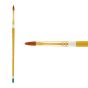 Creative Mark Qualita Golden Taklon Short Handle Brush Filbert #4
