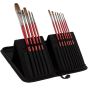 Staccato Long Handle Synthetic Brush Set Of 12 w/ Easel Case