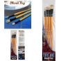  Try Me Set of Mimik Hog Synthetic Bristle Brushes Set of 4 - for the heaviest acrylic paint and the thinnest watercolor or ink thin colors