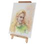 Trio table easel with art