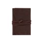 Dark Brown Leather Journal with Wrap - 4x6