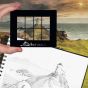 Hold the View Finder in front of the subject you wish to draw
