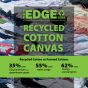 62% less energy to produce than traditional cotton canvas