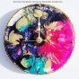 Alcohol Ink Resin Clock by Roshelle Anderson