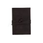 Espresso Black Leather Journal with Wrap - 4x6